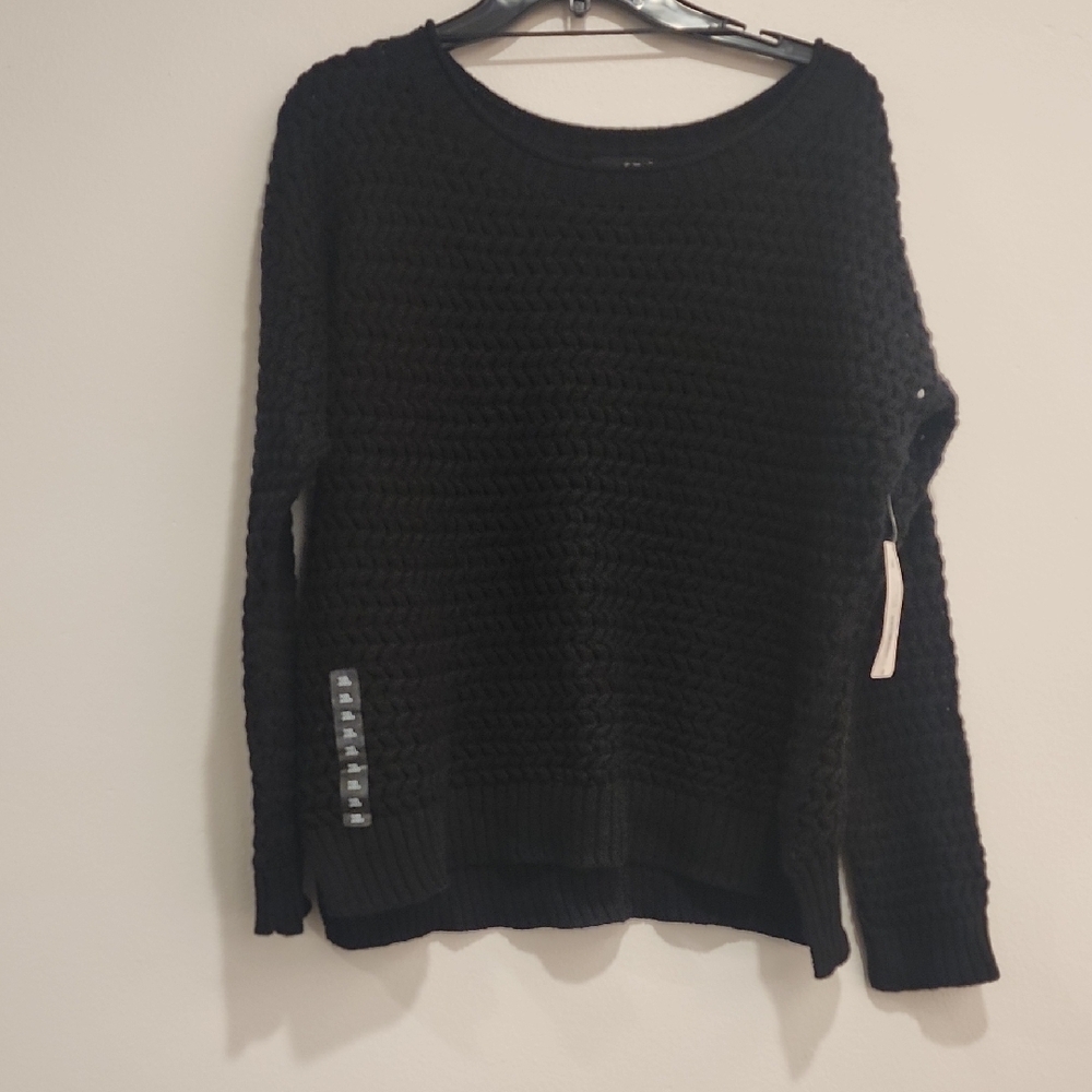 a.n.a Black Crew Neck Sweater Knit Casual